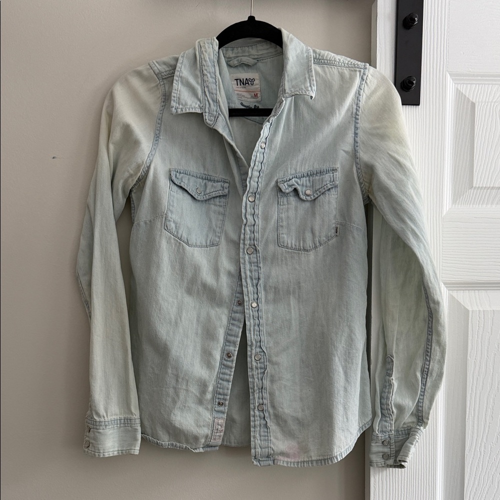 TNA Faded Blue Denim Shirt